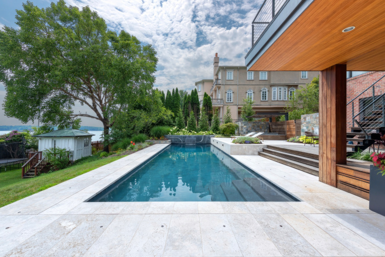 Custom pool design in Alexandria, featuring a sleek and modern aesthetic.
