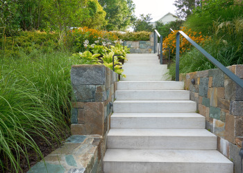 Steps with modern handrails in Alexandria, secondary view