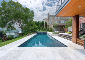 Custom pool design in Alexandria, featuring a sleek and modern aesthetic.