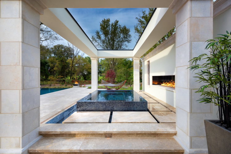 Modern hot tub design with clean lines and a sleek aesthetic