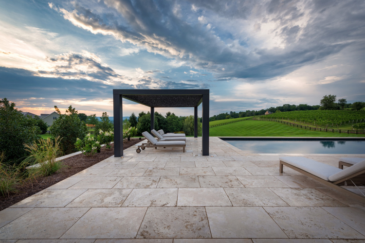 Modern Farmhouse Custom Pool Deck Builder and Paver Patio
