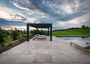 Modern Farmhouse Custom Pool Deck Builder and Paver Patio