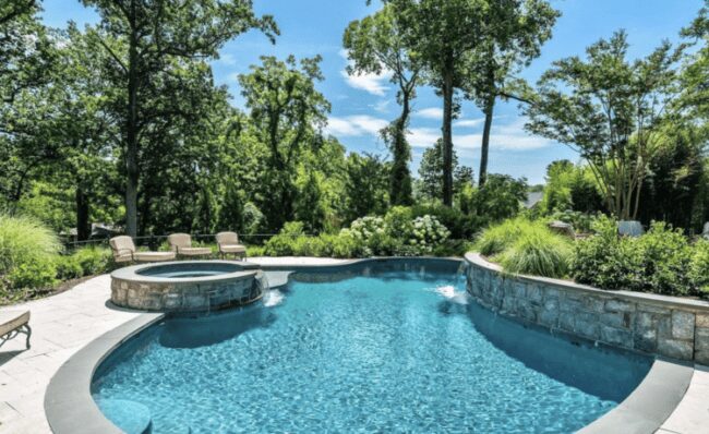 beautiful landscape and pool