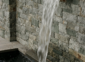 Waterfall into pool