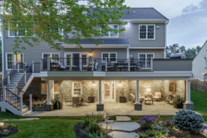 top and bottom of custom deck built in Arlington, VA