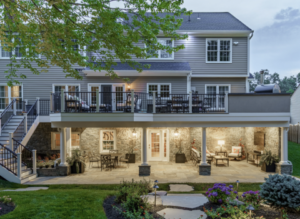top and bottom of custom deck built in Arlington, VA