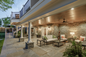 Under custom deck built in Arlington, VA