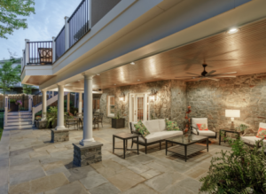 Under custom deck built in Arlington, VA