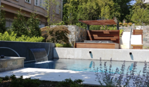 Custom Pool with Waterfall in Washington D.C.