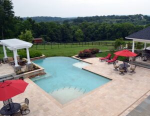 Pool Overlooking Mountains After Pool Resurfacing in Washington D.C.