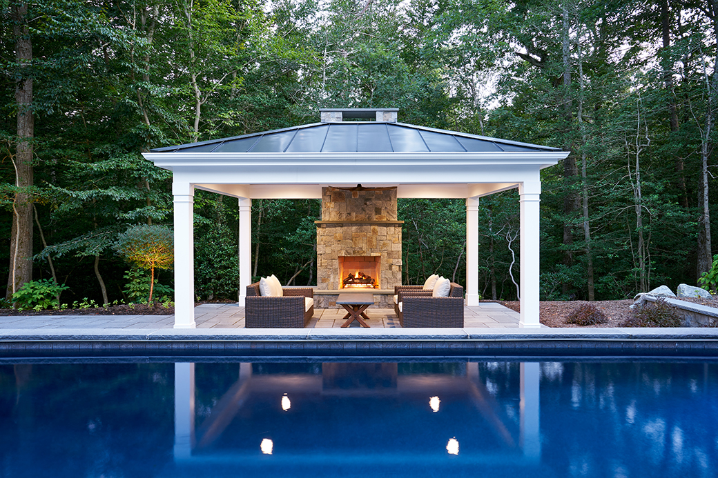 portfolio annapolis wooded oasis - Outdoor Patio and Fireplace by a Deck Builder in Potomac, MD