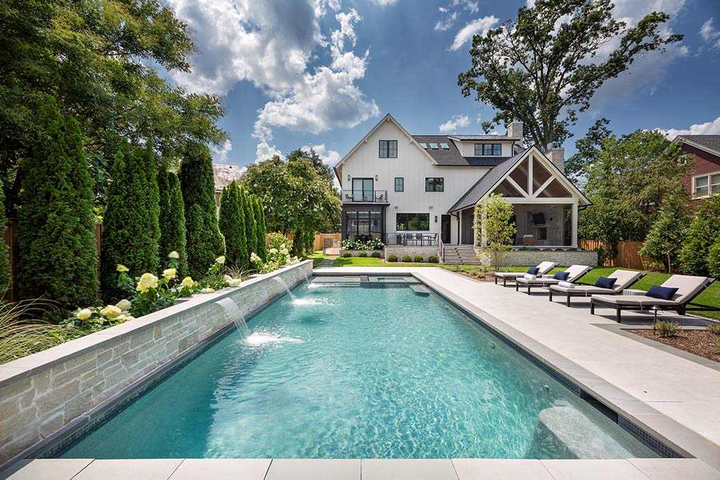 Contemporary Arlington Farmhouse - Custom Pool Design in Leesburg, VA